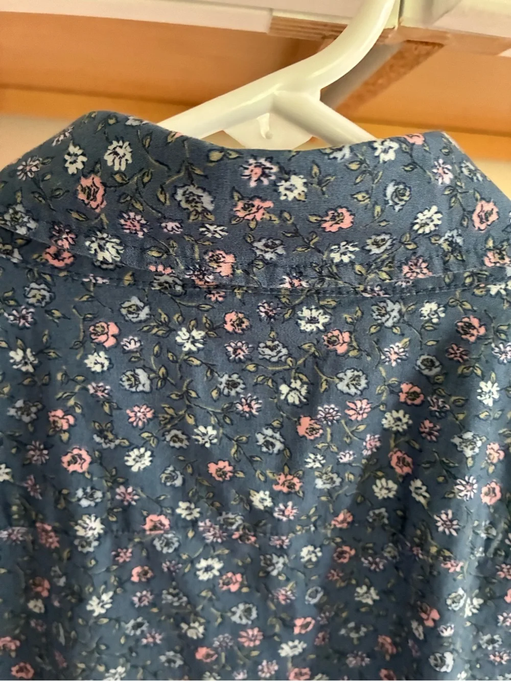 J. Crew Blue Floral Flex Washed Button-Up Shirt